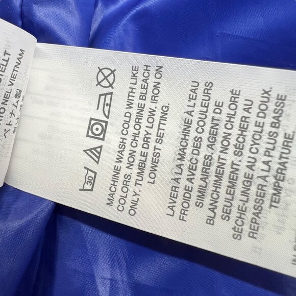 J.Crew Quilted Puffer Vest Bright Purple Blue Size Medium - Picture 16 of 16